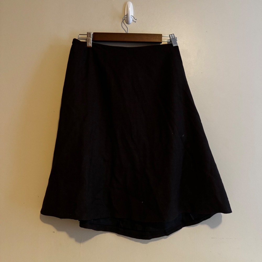 VTG Calvin Klein Women's A-Line Skirt 10P Chocolate Brown Wool Fall Capsule